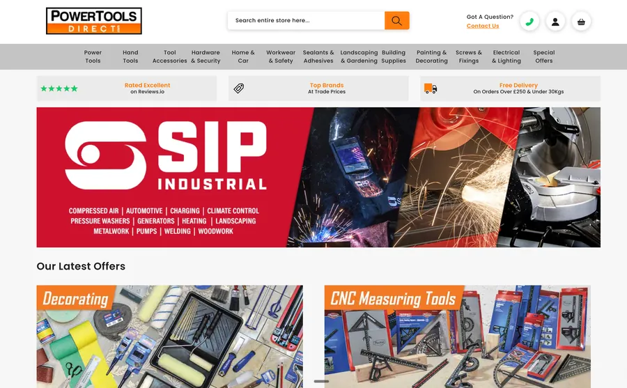 Powertools Direct website