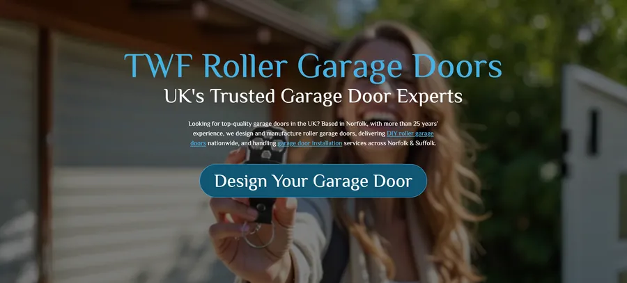 TWF Roller Garage Doors website